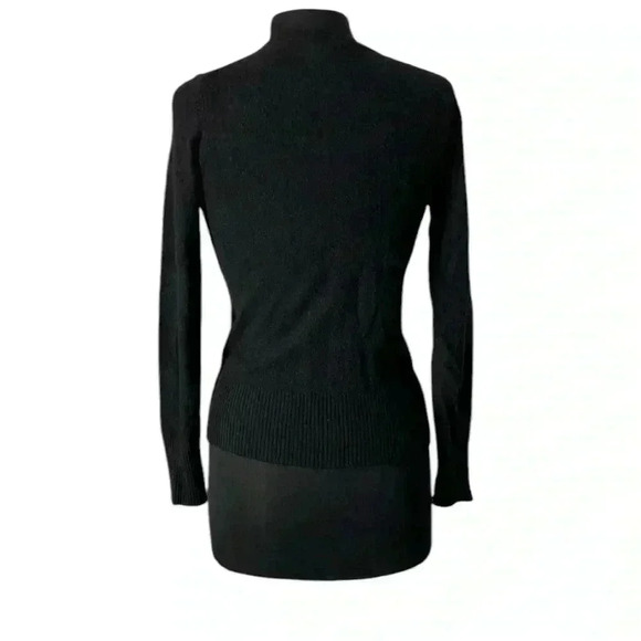 Theory Black 100% Cashmere Button Front Cardigan Sweater Jacket Size M - Picture 2 of 6